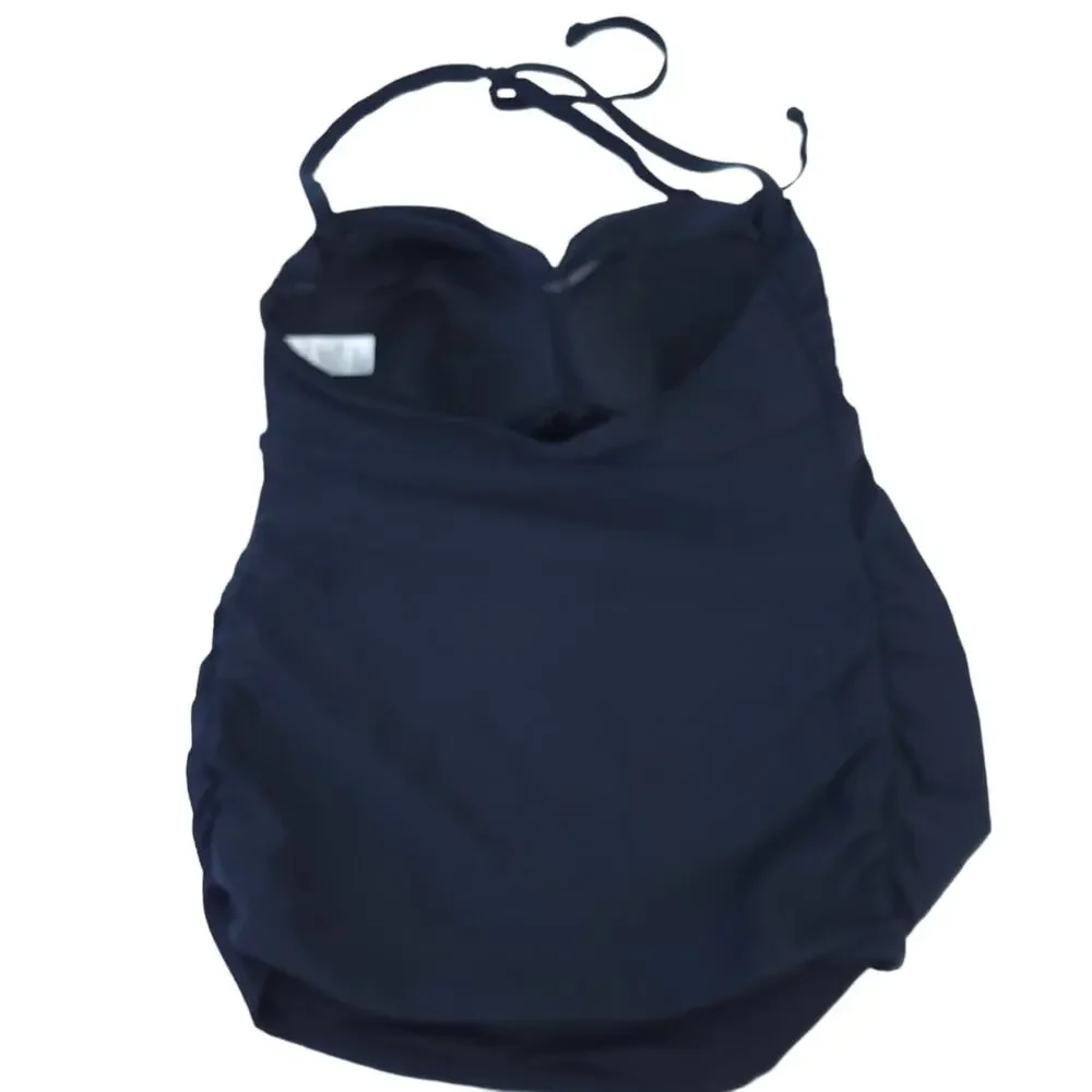 Old Navy Tankini Swimsuit Top Medium Black Neutral Swim Modest